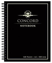 Concord Spirálfüzet, A4, vonalas, 70 lap, CONCORD, fekete (PUCO8956) - tintasziget