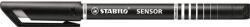STABILO Tűfilc, 0, 3 mm, STABILO "Sensor", fekete (TST18946) - tintasziget