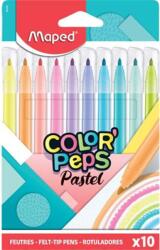 Maped Filctoll készlet, 2, 8 mm, kimosható, MAPED "Color`Peps Pastel", 10 különböző pasztell szín (IMA845469) - tintasziget