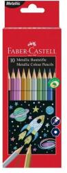 Faber-Castell Színes ceruza készlet, hatszögletű, FABER-CASTELL, 10 különböző metál szín (TFC201583)