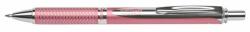 Pentel Zseléstoll, 0, 35 mm, nyomógombos, rózsaszín tolltest, PENTEL "EnerGel BL-407" fekete, ajándék kék tollbetéttel (PENBL407P) - tintasziget