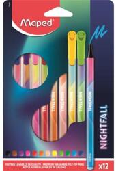 Maped Filctoll készlet, 2, 5 mm, kimosható, MAPED "Nightfall", 12 különböző szín (IMA844400) - tintasziget