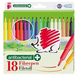 ICO Filctoll készlet, 1 mm, antibakteriális, ICO "Süni 300", 18 különböző szín (TIC30018A) - tintasziget