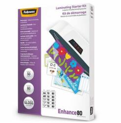Fellowes Meleglamináló fólia, 80 mikron, fényes, 50 db, FELLOWES (IFW53281) - tintasziget