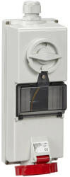 Schneider Electric Schneider 82759 ISOBLOCK Falra szerelhető, reteszelhető aljzat, 3P+N+F, 6h, 16A, 415V, IP65, DIN sínnel (82759)