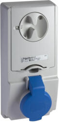 Schneider Electric Schneider 82142 UNIKA Panelre szerelhető, reteszelhető aljzat, 2P+F, 6h, 32A, 250V, IP44, olvadóbiztosítós (82142)