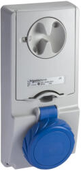 Schneider Electric Schneider 82192 UNIKA Panelre szerelhető, reteszelhető aljzat, 2P+F, 6h, 32A, 250V, IP65, olvadóbiztosítós (82192)