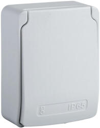Schneider Electric Schneider 81146 PRATIKA Háztartási aljzat, 2P+F, 65x85, szürke, IP65, olasz (81146)