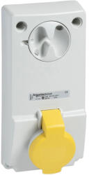 Schneider Electric Schneider 82030 UNIKA Panelre szerelhető, reteszelhető aljzat, 3P+N+F, 4h, 16A, 130V, IP44, védelem nélkül (82030)