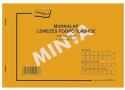 Nyomell A. 3510-158 Munkalap Lemezes Fogpótláshoz, Fekvő, 25*3 Lapos 70 G/m2 Ofszet, A/5 (22130)