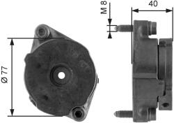 GATES Szíjfeszítő, hosszbordás szíj GATES T38345 for AUDI, FORD, SEAT, VW (T38345)