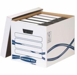 Fellowes Archiválókonténer, karton, FELLOWES, "Bankers Box Basic Tall", kék-fehér - 10db (IFW44610)
