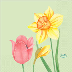 DUNI szalvéta 3 rétegű 24x24 Spring Melody 50 db/cs