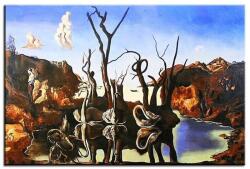 Inne olajfestmény (Salvador Dali: Swans Reflecting Elephants) - többszínű Univerzális méret