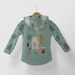 Takoy Panel szabásmintával softshell kabátra petrol forest sötét menta minta 98-as méret