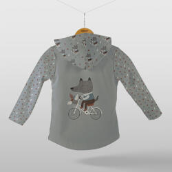 Takoy Panel szabásmintával softshell kabátra farkas kerékpáron 98-as méret