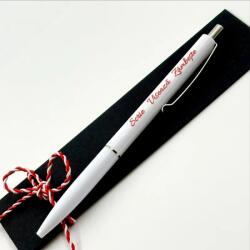 Gravolo Pix alb personalizat martisor Scrie, Viseaza, Zambeste (C1445)