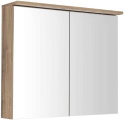 SAPHO KAWA - Tükrös szekrény LED világítással, 80x70x22 cm, emporio tölgy WGL38S (WGL38S)