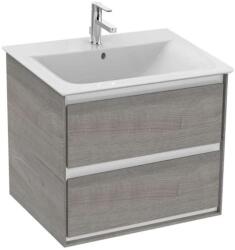 Ideal Standard Connect Air - Szekrény a mosdókagyló alatt, 600x440x517 mm, dekor szürke tölgy/fehér matt E0818PS (E0818PS)