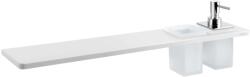 SAPHO Abeline - Polc adagolóval és poharakkal, hossza 60 cm, matt fehér/króm AE602-0101-02 (AE602-0101-02)