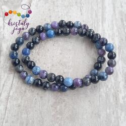 Kristály Jóga Shop Ónix, gabbró, dumortierit, csaroit páros 6 mm-es karkötő