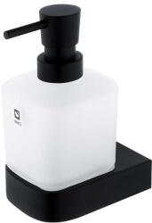 Nimco Nikau - Szappanadagoló tartóval, 250 ml, matt üveg/fekete matt NKC 30031C-T-90 (NKC 30031C-T-90)