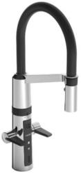 Hansa Fit - Elektronikus mosdókagyló-keverő Hybrid, elektronikus elzárószelep, fekete/króm 65262213 (65262213)