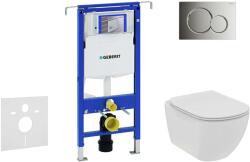 Geberit Duofix - Falra szerelhető szett, WC és ülőke Ideal Standard Tesi, gombok Sigma01, Rimless, SoftClose, fényes króm, fényes króm 111.355. 00.5 NE2 (111.355.00.5 NE2)