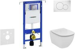 Geberit Duofix - Falra szerelhető beépítő készlet, WC és ülőkével Ideal Standard Tesi, gombok Sigma01, Aquablade, SoftClose, alpesi fehér 111.355. 00.5 NU1 (111.355.00.5 NU1)