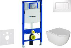 Geberit Duofix - Készlet fali beépítéshez, Oudee WC és softclose ülőkével, Sigma30 gomb, fehér/króm SANI11CA3115 (SANI11CA3115)