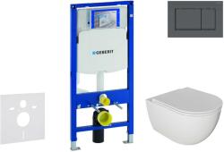 Geberit Duofix - Készlet falra szerelhető, Oudee WC és softclose ülőkével, Sigma30 gomb, matt fekete/fekete színben SANI11CA5104 (SANI11CA5104)