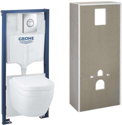 GROHE Solido+ - Készlet fali beépítéshez, WC, Softclose ülőkével és Sail gombbal, króm 36534000 (36534000)