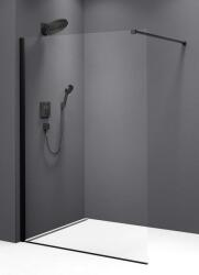 POLYSAN Modular Shower - Zuhanyfal 800x2000 mm, átlátszó üveg/fekete matt MS1-80B (MS1-80B)