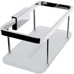 Nimco Kibo - Polc, 20 cm hosszú, plexi/króm, plexiüveg/króm Ki 14015-B-26 (Ki 14015-B-26)