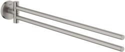 GROHE QuickFix Start - Dupla törülközőtartó, 44 cm hosszú, szuperacél 41183DC0 (41183DC0)