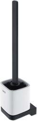 Nimco Maya - Falra szerelhető WC kefe tartóval, fehér kerámia/fekete matt MAC 29094KN-HR-90 (MAC 29094KN-HR-90)