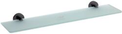 SAPHO X-Round - Polc, hossza 60 cm, tejüveg/fekete XR609B (XR609B)