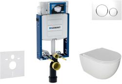 Geberit Kombifix - Készlet fali beépítéshez, Oudee WC és softclose ülőkével, Sigma20 gomb, fehér/króm SANI15CA3111 (SANI15CA3111)