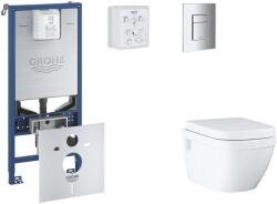 GROHE Rapid SLX - Készlet fali beépítéshez, WC, SoftClose ülőkével és Skate Cosmopolitan gombbal, króm SANI11BB2107 (SANI11BB2107)
