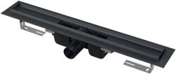 Alcadrain - Zuhanyzótál 850 mm, perforált rács peremmel, fekete szőnyeggel APZ1BLACK-850 (APZ1BLACK-850)