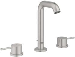 GROHE Essence - Mosócsaptelep kifolyóval, 3 lyukú beépítéssel, Supersteel 20296DC1 (20296DC1)