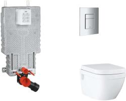 GROHE Uniset - Készlet fali beépítéshez, WC, SoftClose ülőkével és Skate Cosmopolitan gombbal, króm SANI15BB2107 (SANI15BB2107)