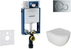 Geberit Kombifix - Falra szerelhető szett, Oudee WC és softclose ülés, Sigma01 gomb, fényes króm, fényes króm SANI15CA1114 (SANI15CA1114)