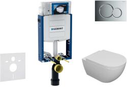 Geberit Kombifix - Falra szerelhető szett, Oudee WC és softclose ülés, Sigma01 gomb, fényes króm, fényes króm SANI15CA1100 (SANI15CA1100)
