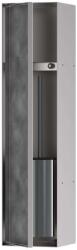 Hansgrohe XtraStoris Rock - Aljzat WC-keféhez, polccal, csiszolt acélból 56060800 (56060800)
