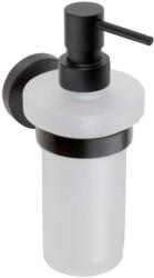 SAPHO X-Round - Szappanadagoló tartóval, matt üveg/fekete XR101B (XR101B)
