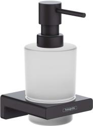 Hansgrohe AddStoris - Szappanadagoló tartóval, matt matt matt üveg/fekete matt 41745670 (41745670)