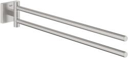 GROHE QuickFix Start Cube - Dupla törölközőtartó, 44 cm hosszú, szuperacél 40976DC0 (40976DC0)