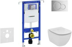 Geberit Duofix - Falra szerelhető szett, WC és ülőke Ideal Standard Tesi, gombok Sigma01, Aquablade, SoftClose, fényes króm, fényes króm 111.355. 00.5 NU2 (111.355.00.5 NU2)