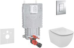 GROHE Uniset - Falra szerelhető beépítő készlet, WC és ülőkével Ideal Standard, Skate Cosmo gombok, Aquablade, SoftClose, króm 38643SET-KU (38643SET-KU)